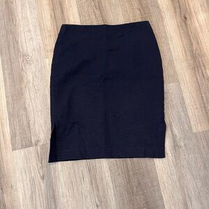 Loft Navy Side Slit Pencil Skirt